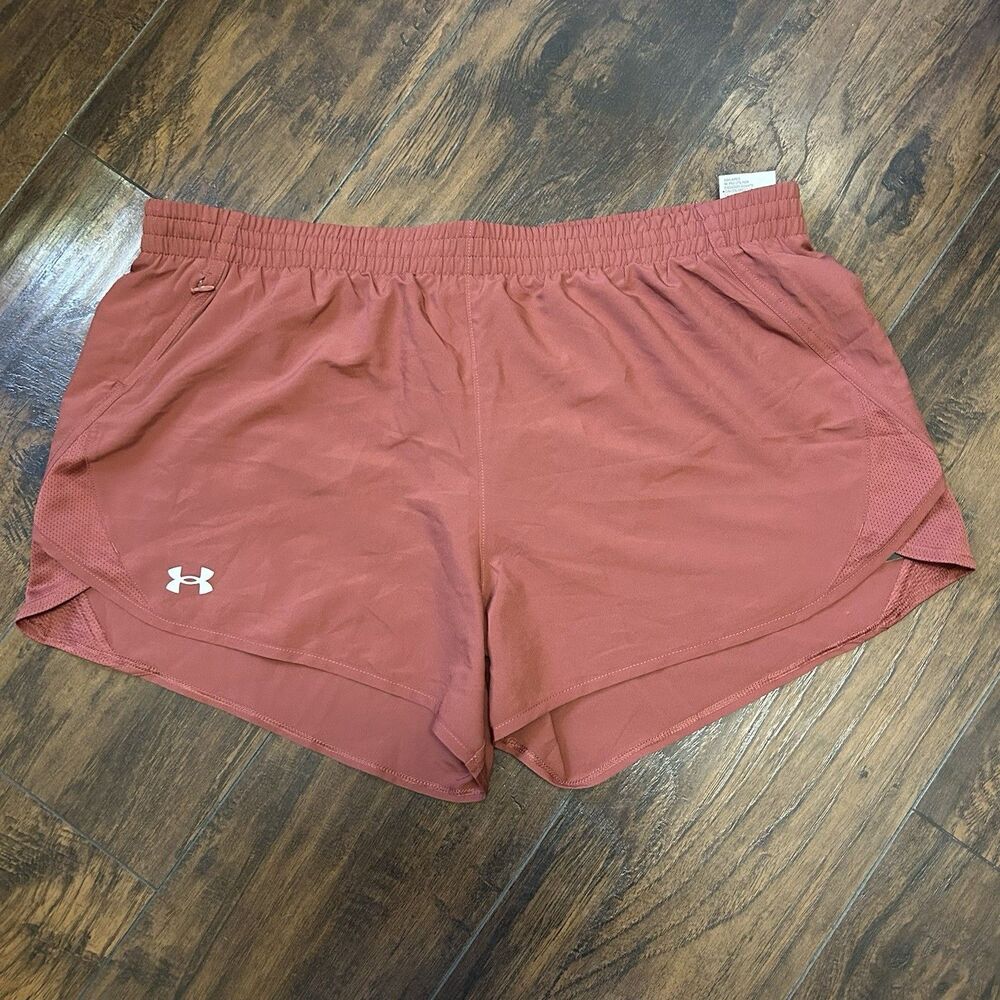NWT Under Armour Fly By Womens Running Shorts Redish 3 Inch Lightweight